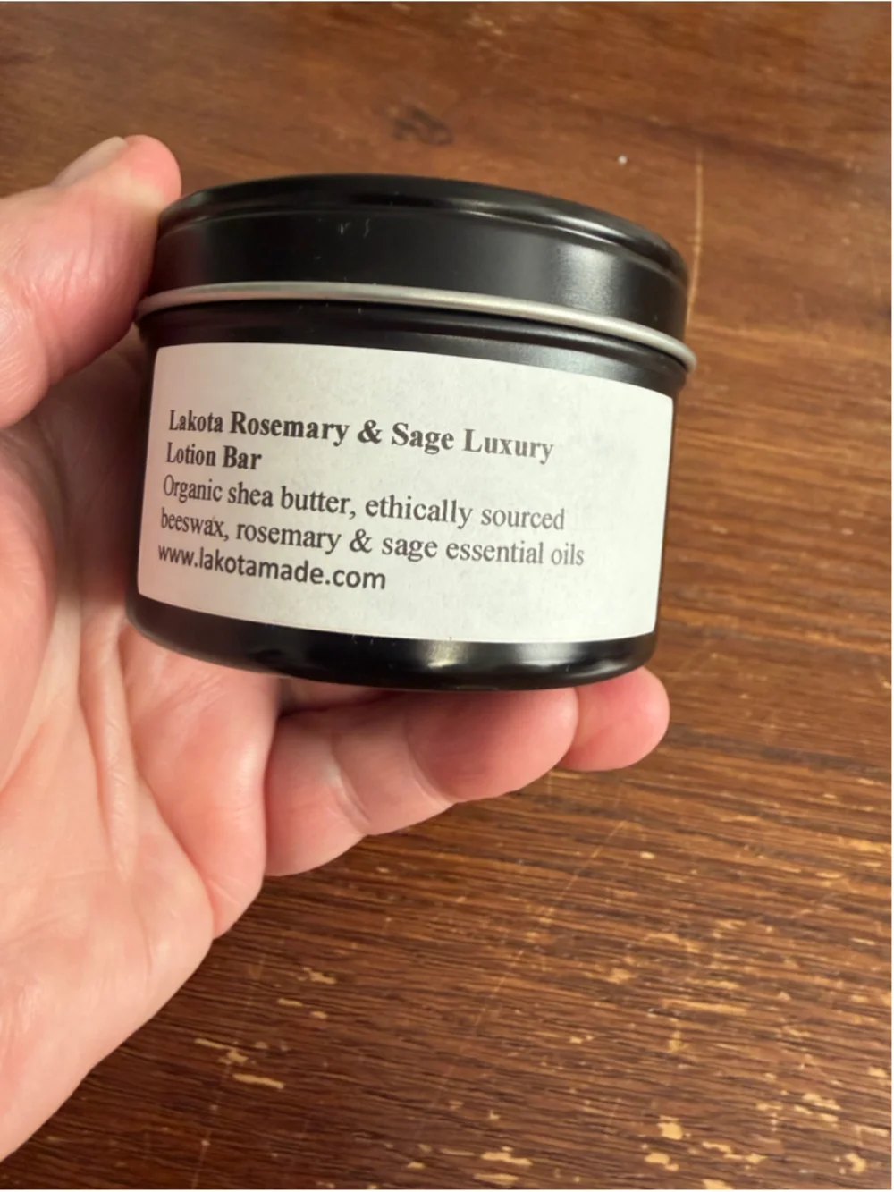 Lakota Made Rosemary & Sage Luxury Lotion Bar Organic Shea Butter New Sealed